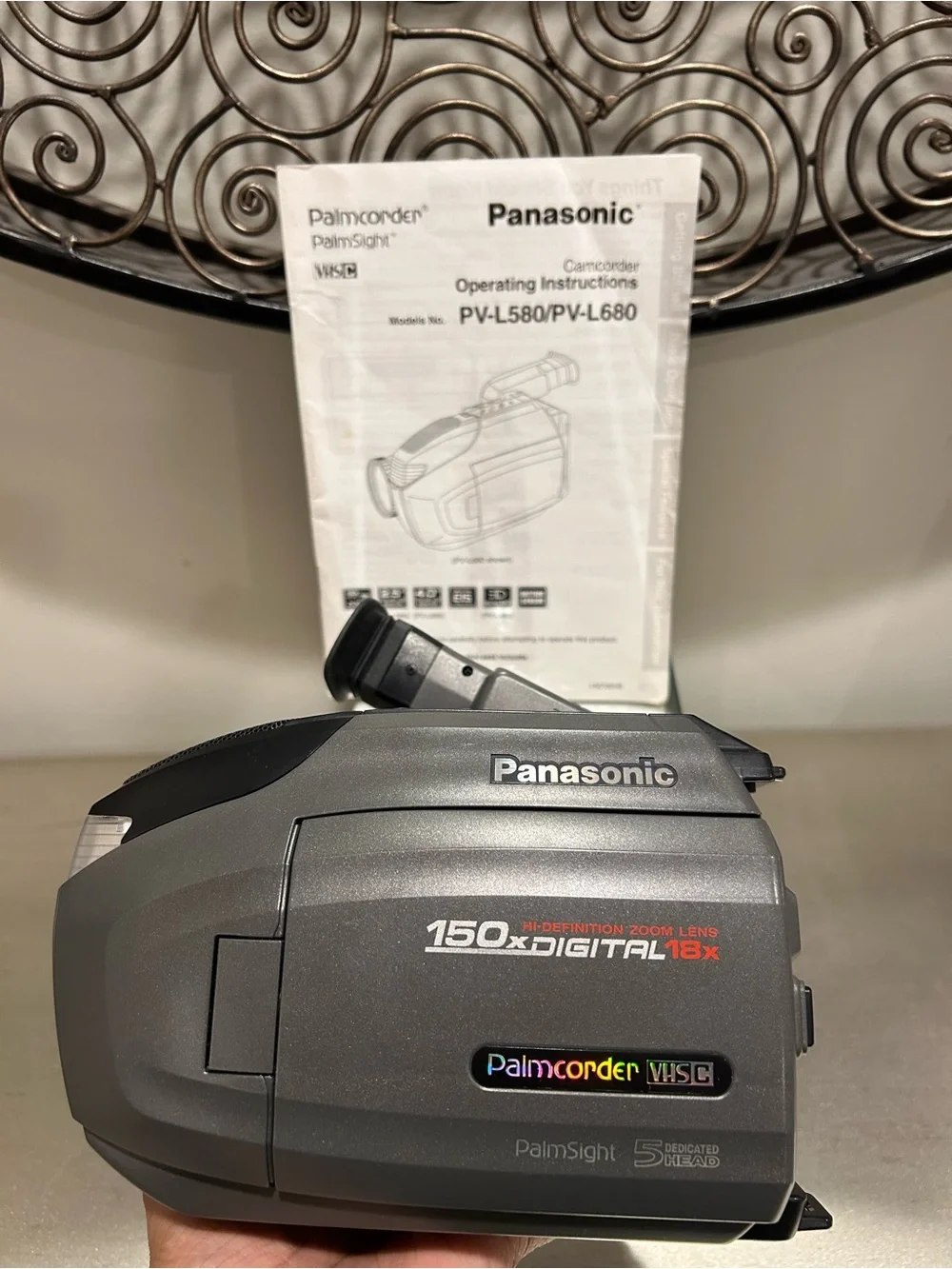 Panasonic Gray/Silver Handheld Camcorder with CarryCase Tapes,batteries &charger